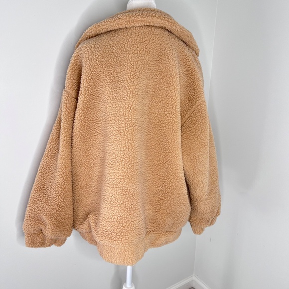 I. AM. GIA. Pixie Teddy Bear Sherpa Tan Jacket Coat L - Picture 3 of 6